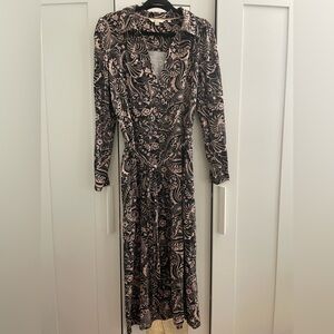 Boden Black and Pink Long Sleeve Dress Sz. 10